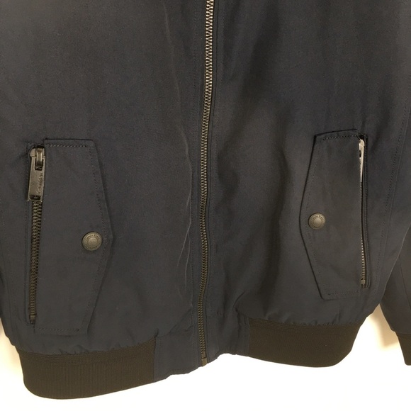 Calvin Klein Men’s Bomber Jacket Navy Blue Size Small Quilted Lining Full Zip - Picture 7 of 15